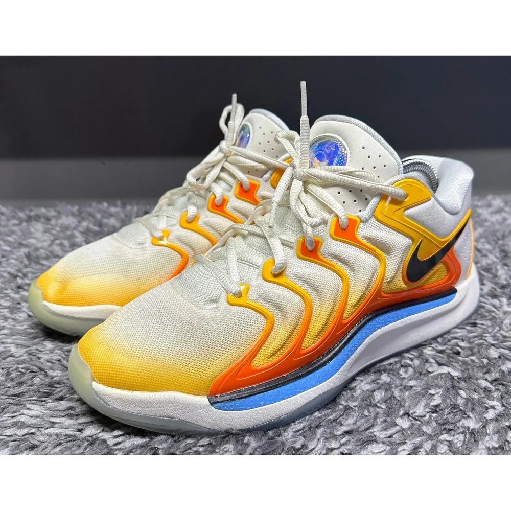 Nike Shoes Sneaker Mens Size 8 University Gold White KD 17 Sunrise FJ9487-700